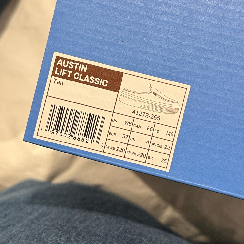 NWT HEYDUDE Austin Lift Classic Slip-On Sneakers - Tan Suede - Picture 6 of 7